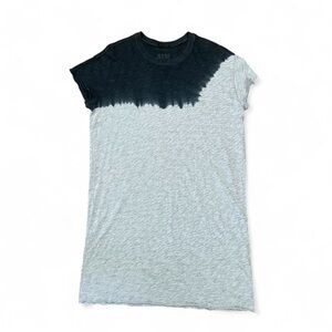 ATM Anthony Thomas Melillo Black and Gray 100% Slub Cotton Dress Sz S